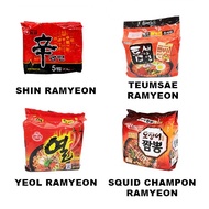 ▦✽✥KOREAN NOODLES : Shin Ramyeon, Teumsae Ramyeon, Yeol Ramyeon, Squid Jampong Ramyeon MULTIPACK