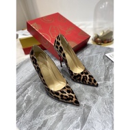 Luxury shoes women CCTN LEOPARD Flat 6.5cm.8.5cm.10cm heels kasut perempuan sneakers women