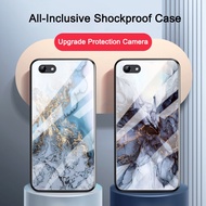 Luxury Marble Glass Casing For Vivo 1808 1812 1802 1801 1601 1612 1609 1603 1713 1724 1714 1718 1716 1719 Phone Case TPU ShockProof Soft Case Camera Protect Shell Back Cover