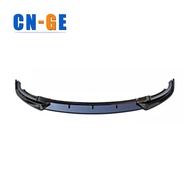 For TESLA MODEL Y ABS Carbon Fiber Custom Three-Segment Front Spoiler Lip Kit Front Bumper Lip