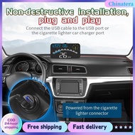 [Chinatera Flagship Store]5.5in Car Speed Windshield Projector Speeding Alarm Digital Speedometer Un