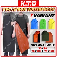 Heavy Duty Light Duty PVC Apron Kitchen Butcher Waterproof Oil Proof Brush Cutter Apron Mesin Rumput