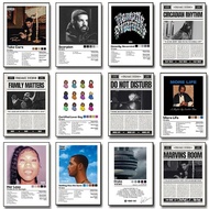 Famous Pop Rapper Drake Album Cover Posters Rap Hip Hop Music Newspaper Prints Canvas Painting Wall 