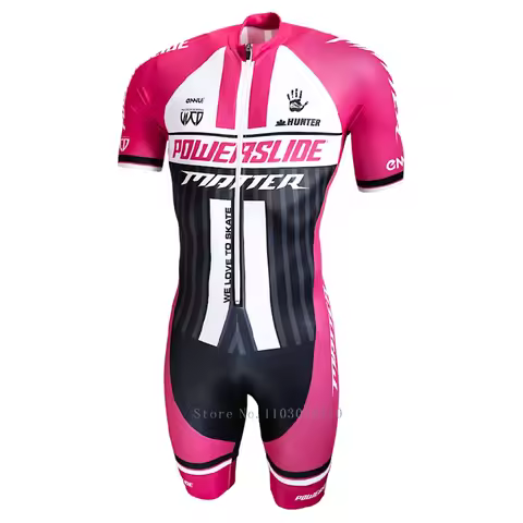 Powerslide Team Triathlon Skate Suit Skinsuit Speed Skaters Suit Inline Roller Racing Speed Skats Cl