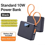 DIY Solder-Free Power Bank Case 22.5W Fast Charging 2pcs Flat Top 21700 Battery Box Built-in Type-C