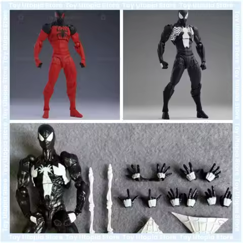 Figura de acción de SpiderMan: Black Suit, Symbiote Vecino, Scarlet Spider, Kaine Parker, Black Red 
