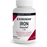 Kirkman Iron Ferrochel, 5 mg, 120 Veg Capsules