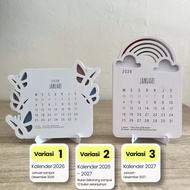 MATAHARI 2026 3D Desk Calendar in Butterfly, Flower, Rainbow, Sun Aesthetic