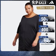 adidas Training Yoga Studio Oversized Tee (Plus Size) Women Black HS8116