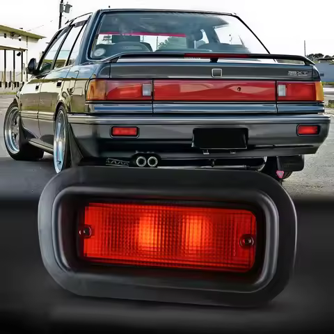 Universal High Quality For HONDA CIVIC DEL SOL CRX EF SI JDM EDM Red Lens Rear Bumper Fog Light F1 B