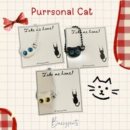 GANTUNGAN Keychain Cat Initial Cat Initial Keychain/ Initial Keychain/ Mini Gift/