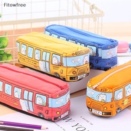 Fitow Bus cute pencil case canvas Stationery box large capacity pen bag Pencil cases FE