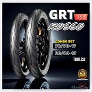 GRT TAYAR TIRES GRT-368 ROSSO TUBELESS COMBO SET 70/90-17 80/90-17 Motorcycle Accessories