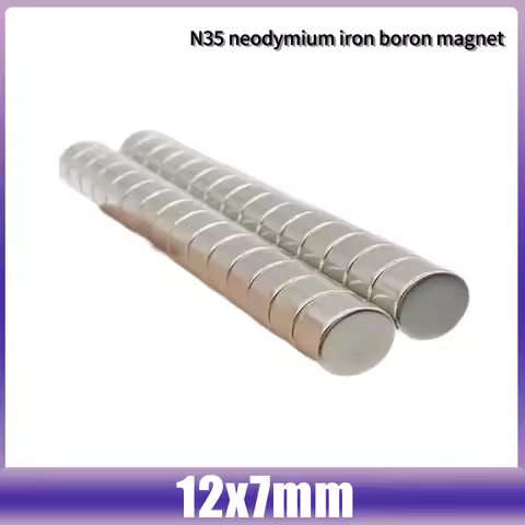 12x7 mm Strong Cylinder Rare Earth Magnet 12mmX7mm Round Neodymium Magnets 12x7mm Small Disc Magnet 