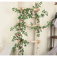 Pink wall vines 1m8 long _ balcony decorative vines _ decorative vines
