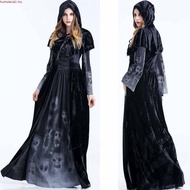 Women's Corpse Bride Costume Halloween Ghost Bride Witch Vampire Black  Dress Scary Halloween Costum