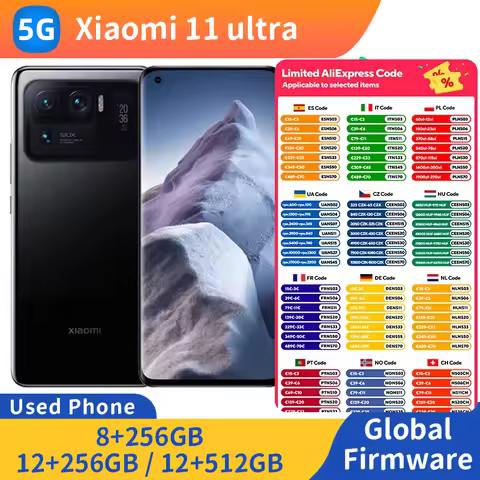 Xiaomi 11 ultra 5G RAM 12GB ROM 512GB 6.81inch 3200x1440px 5000mAh 67W used phone