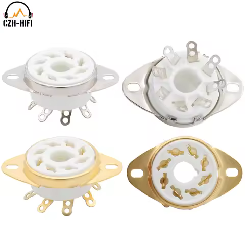 1PC 8pin K8A Octal Tube Socket Ceramic Valve Base Electron Power Lamp Jack for KT88 EL34 5881 6SN7 6