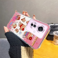 For OPPO Reno11 F Pro A79 A18 4G 5G  Reno11Pro 11Pro Reno11F Reno 11 11F TPU Softcase Lovely Cute Cartoon  Phone Case Pink KT Cat Smartphone Casing for Girls Cover