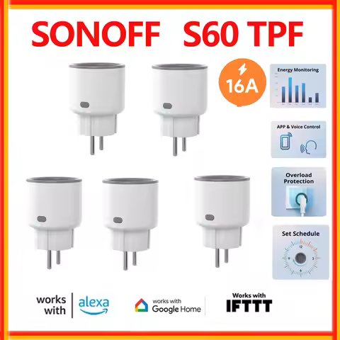 SONOFF S60 Wifi Smart Plug With Energy Monitor Smart Home Module Timer Wireless Smart Socket Via EWe