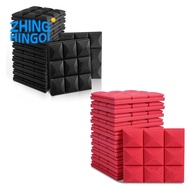 12PCS Acoustic Foam Panels Soundproof Foam Wall Panels Studio Sound Proof Foam Soundproofing Wall KT