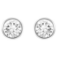 Swarovski 施華洛世奇  SWAROVSKI 施華洛世奇 Solitaire璀璨水晶圓型銀色耳環 5101338- # Silver Picture Color
