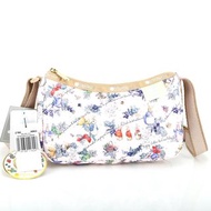 日本 LeSportsac X 彼得兔 Peter Rabbit 白色帆布 DELUXE LULU 斜咩袋