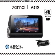 70MAI A810 4K Car Recorder | Dashcam | Car Camera | Dash Cam Dual Vision with GPS ADAS Sony Starvis 