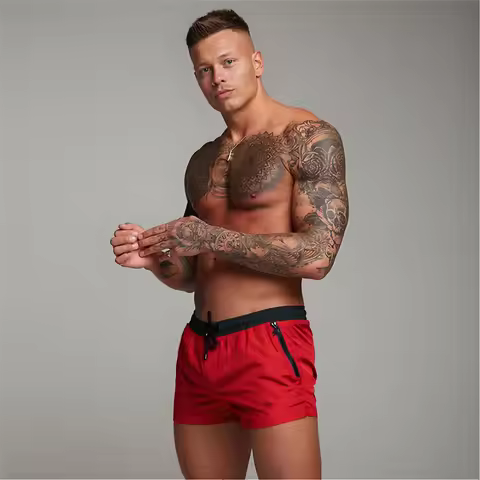 Men's summer shorts, casual shorts, men's oversized basketball shorts, sports and fitness shorts, ru