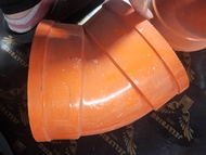 Elbow 8inch 45° thick sanitary Pvc orange fitting