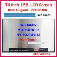 14 Inch Laptop LCD Screen NV140DRM-N42 B140QAN05.J M140NWHE R3 Display Matrix Panel Replacement 2240