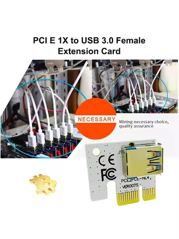Pro PCI Express Adapter PCI-E 1X to 16X Graphics Card Extender Card for Bitcoin BTC Miner Accessorie
