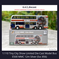 [Local Stock] 1:110 Tiny City Show Limited Die-cast Model Bus| E500 MMC 12m Silver |Double Decker | 