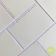 [HARU] A5 B5 Loose Leaf Paper Refill A5 B5 A4 Binder Contents 20 Rings 26 Rings 30 Rings
