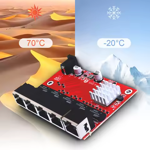 5-Port Gigabit Network Switch PCBA Board Network Hub with Monitoring Port Network Port Expander PCBA