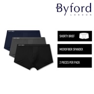 Byford Seluar Dalam Lelaki (2 Pcs) | Byford Microfibre Spandex Shorty Brief Underwear - BUB727S