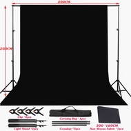 สตูดิโอถ่ายภาพ 2M x 2M ชุดขาตั้งฉากหลัง พร้อมฉากหลัง 3M x 1.6Mฉากหลังกล้องและอุปกรณ์ถ่ายภาพถ่ายรูปสิ