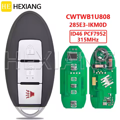 HE CWTWB1U808 ID46 PCF7952 Chip 315MHz Proximity Car Remote Key 285E3-IKM0D For Nissan Leaf Versa Cu