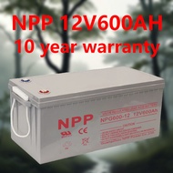 NPP 600AH 12V Deep Cycle แบตเตอรี่ Solar Cell ระบบควบคุมอุโมงค์ใต้ดิน ไฟฉุกเฉิน Auto Fail-Safe รับปร
