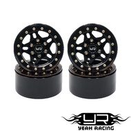 Yeah Racing WL-0116BK 1.9 Aluminum CNC 5 Spoke Beadlock Wheel w/Wheel Hub Black (4pcs) WL-0116 Alumi