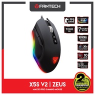 FANTECH รุ่น X5s V2(Zeus) Optical Macro Key RGB Gaming Mouse เมาส์เกมมิ่ง ออฟติคอล ตั้งมาโครคีย์ได้ 