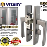 Vitally Privacy Aluminium Toilet Swing Door Lock Handle For Toilet Bathroom , Kitchen Door Lock DIY 