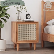 โต๊ะข้างเตียงCozy วัสดุ : ไม้เนื้อแข็ง ขนาด : 45x35x55cm.