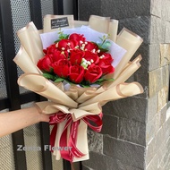 (có Hỏa Tốc) Bó Hoa Hồng Đỏ 13B Giấy Vàng Tặng Sinh Nhật Tình Yêu Ngày Lễ Sự Kiện Bouquet Of Flower