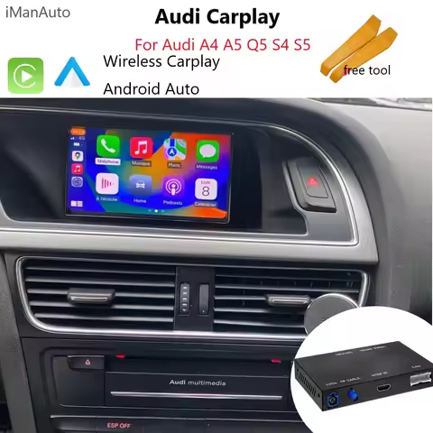 Wireless Apple Carplay Module For Audi A4 B8 A5 Q5 2010-2015 Android Auto Airplay USB Player Rear Ca