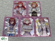 江東出品五等分花嫁WS金簽粗閃自制卡壹陶5張尺寸是63*88
