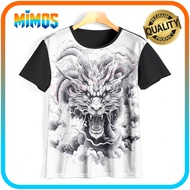 3D Dragon Animal Kids T-Shirt 3D Dragon Dragon Top N3D-23 For Ages 1-12 Years