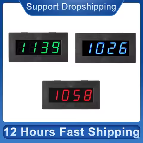 4LED Digital Frequency Tachometer Speed Meter RPM Tester 5-9999R/M DC8-15V C5P3