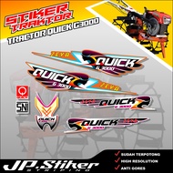 Sticker Traktor Quick G3000 Zeva Full Set Sudah Cutting Striping Tractor Zeva G 3000 JPS-03