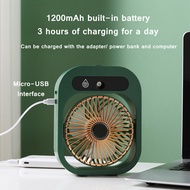 DBM.HOME-Desktop Water Mist Cooling Fan USB Chargeable 1200MAh Office Mini Table Air Conditioner Adjustable Fan